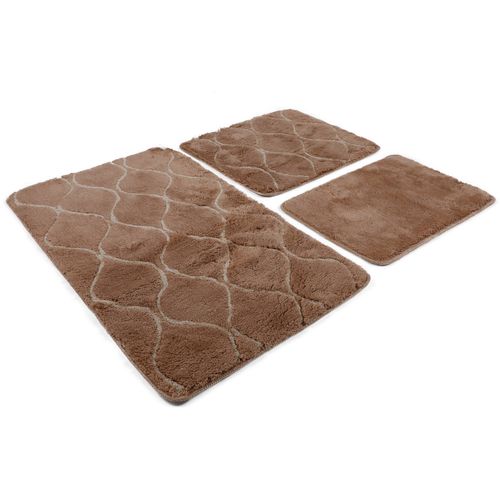 Infinity - Caramel Caramel Acrylic Bathmat Set (3 Pieces) slika 3