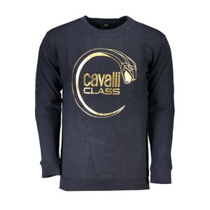 CAVALLI CLASS MEN'S BLUE ZIPLESS SWEATSHIRT