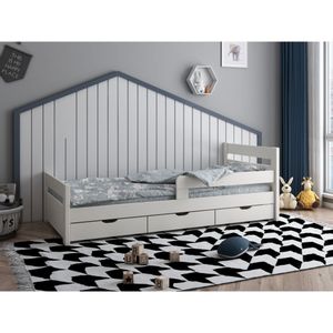 Drveni dečiji krevet Timmo sa tri fioke - 200x90cm - beli