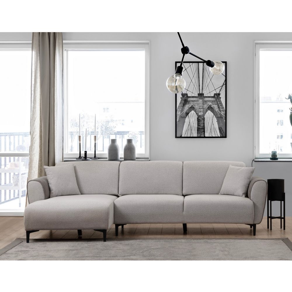 Ugaona Sofa na Razvlačenje Aren Left - Siva slika 2