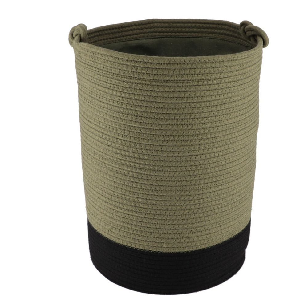 Tendance pletena košara 50x33,5 cm, khaki crna slika 1