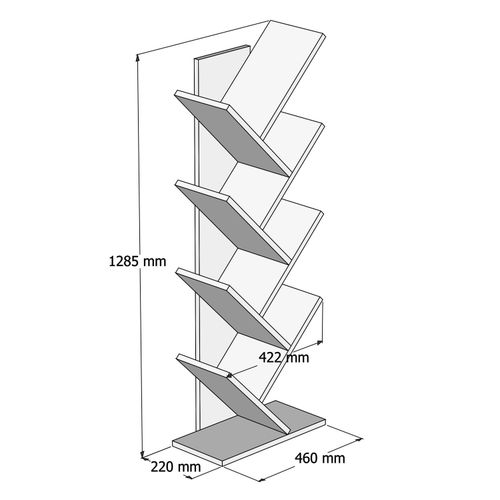 Hitit - Anthracite Anthracite Bookshelf slika 5