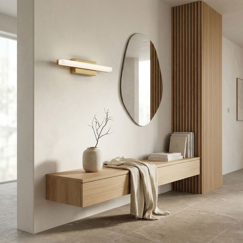 Zidni svijećnjak LED 42CM APP1851-1W BRUSH GOLD slika 4