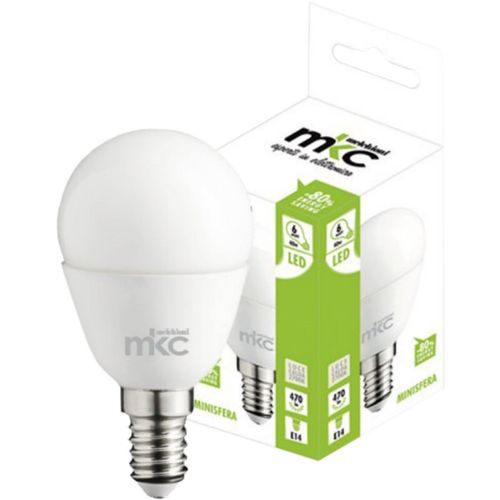 MKC Žarulja,LED 6W, E14, 4000K,220V AC,prirodno bijela svjetlost - LED MINISFERA E14/6W-N BOX slika 1