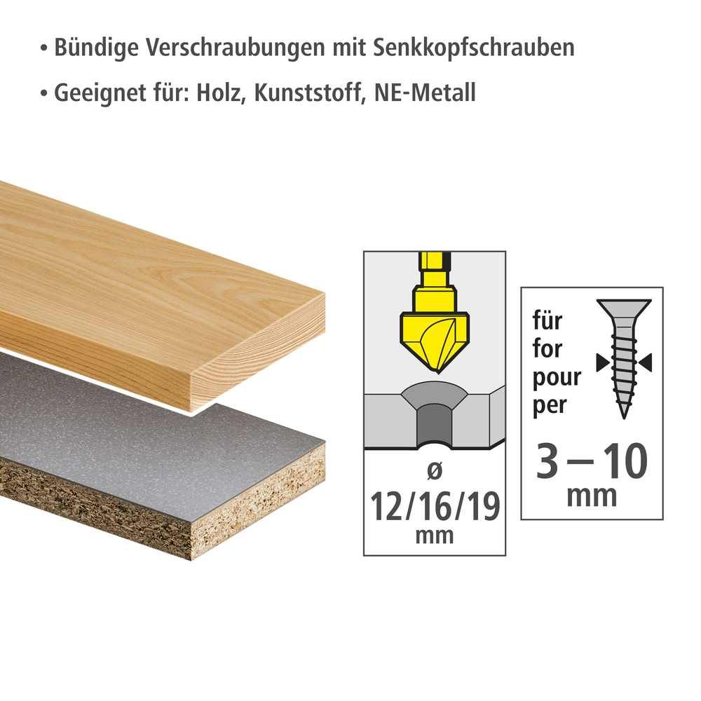 Wolfcraft Upuštač WS Set fi 12, 16, 19 mm Prihvat 1/4" - 3 dijelni - 2584000 slika 3