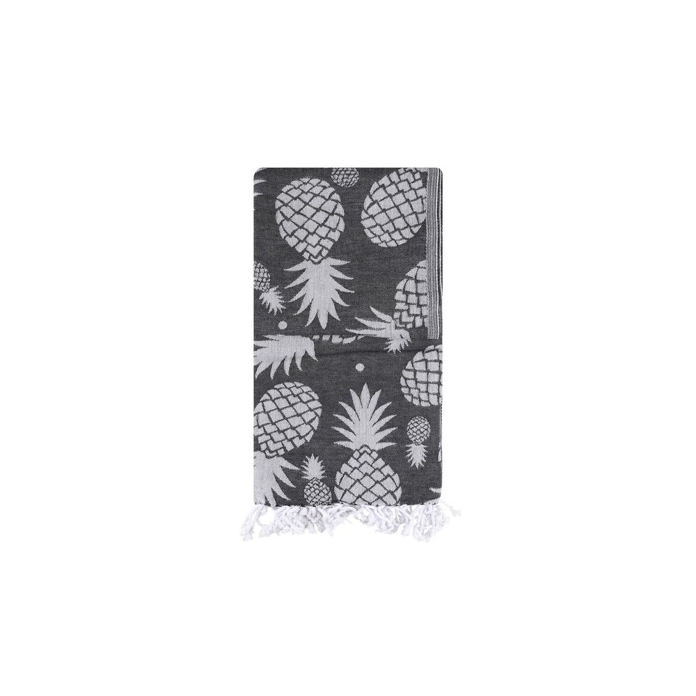 Fouta Peškir za Plažu - Ananas Crno Antracit Siva slika 2