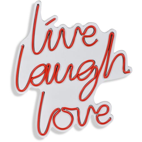 Wallity Ukrasna plastična LED rasvjeta, Live Laugh Love - Red slika 6