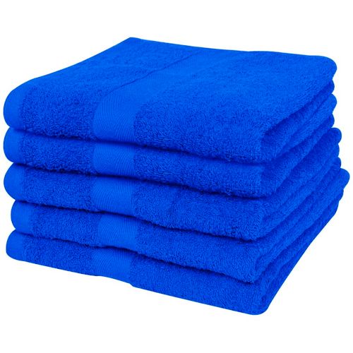 Set pamučnih kupaonskih ručnika 5 kom 500 gsm 100x150cm kraljevski plavi slika 6