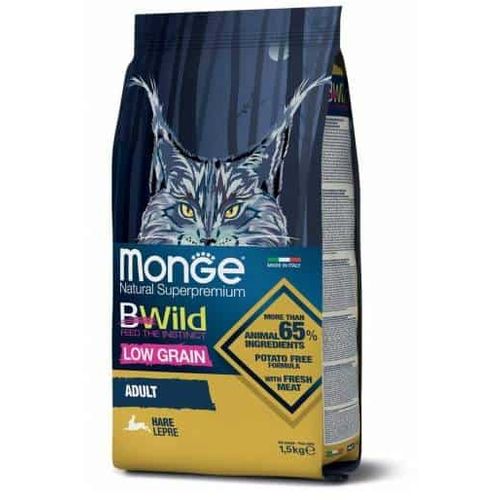 Monge BWild Low Grain Adult Cat Rabbit 1.5 kg slika 1