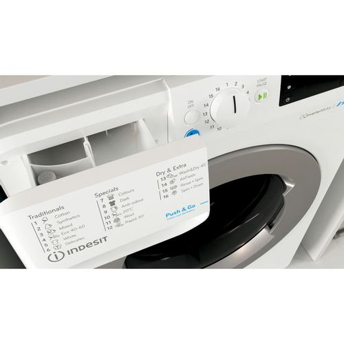 Indesit BDE 76435 9WS EE Mašina za pranje i sušenje veša, 7/6 kg, 1400 rpm, Inverter motor, Dubina 54 cm slika 7