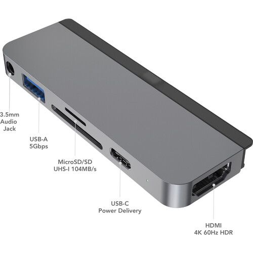 HyperDrive, 6 u 1 USB-C HUB za iPad Pro, iPad Air, iPad Mini, space grey slika 1