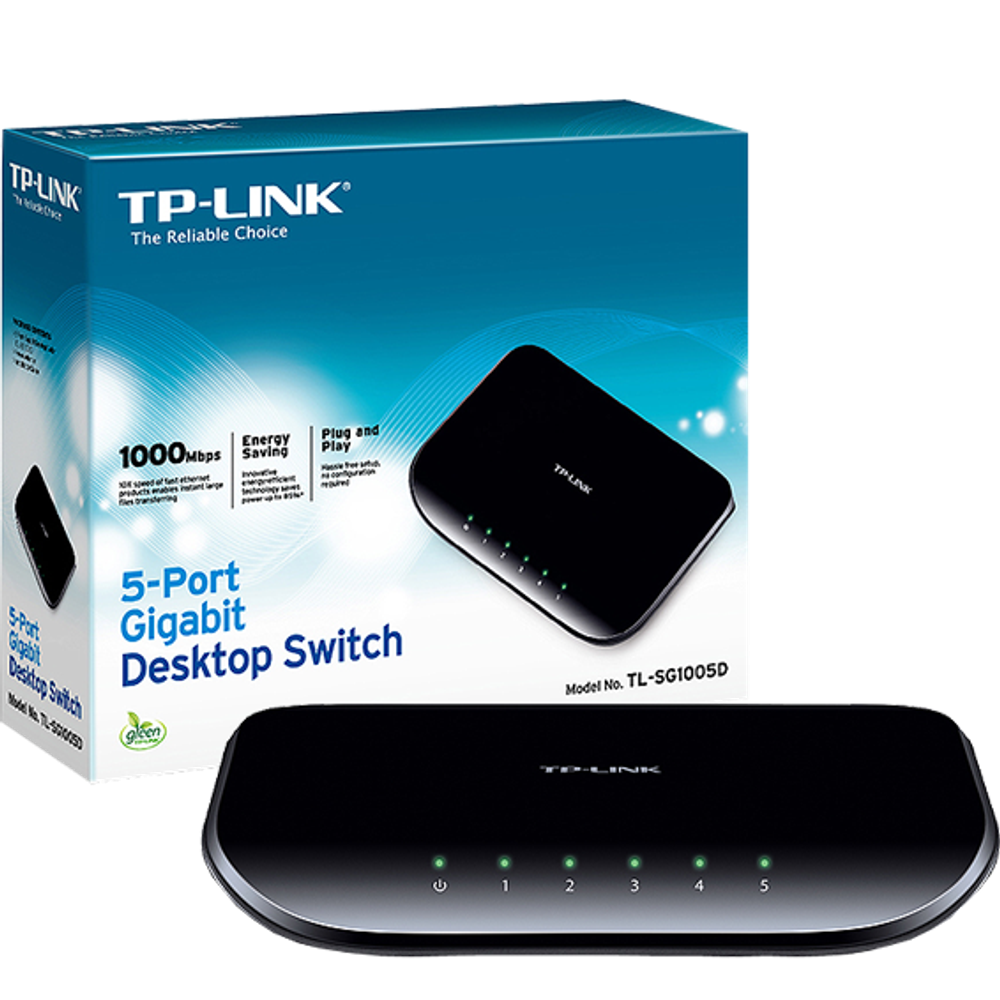 TP-LINK 5-Portni desktop switch, 5 x 10/100/1000 - TL-SG1005D slika 1