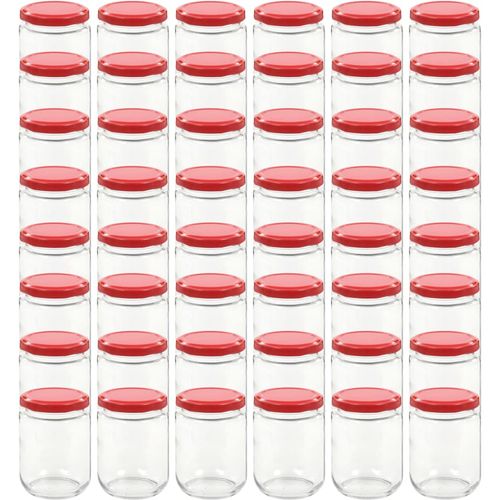 Staklenke za džem s crvenim poklopcima 48 kom 230 ml slika 2