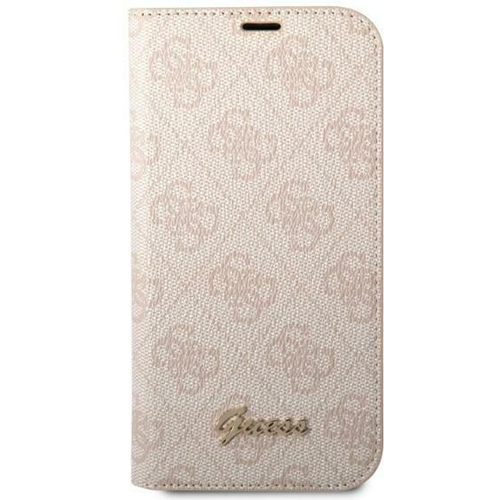 Maska Guess BT PC/TPU 4G PU Script Metal za iPhone 14 Pro 6.1 pink (GUBKP14LHG4SHP) slika 1