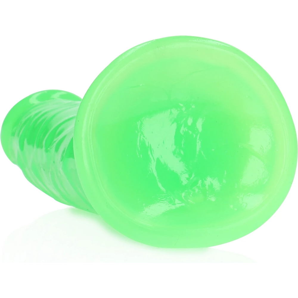 RealRock by Shots Tanki realistični dildo s vakuumskom čašicom - Sjaj u tami - 7'' / 18 cm slika 5