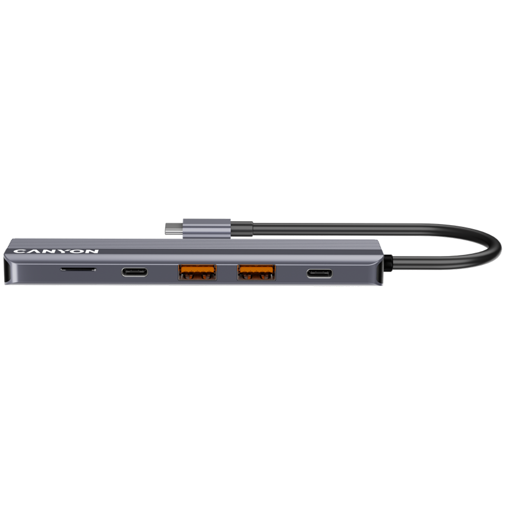CANYON hub DS-17 6in1 4k USB-C Sivi slika 4
