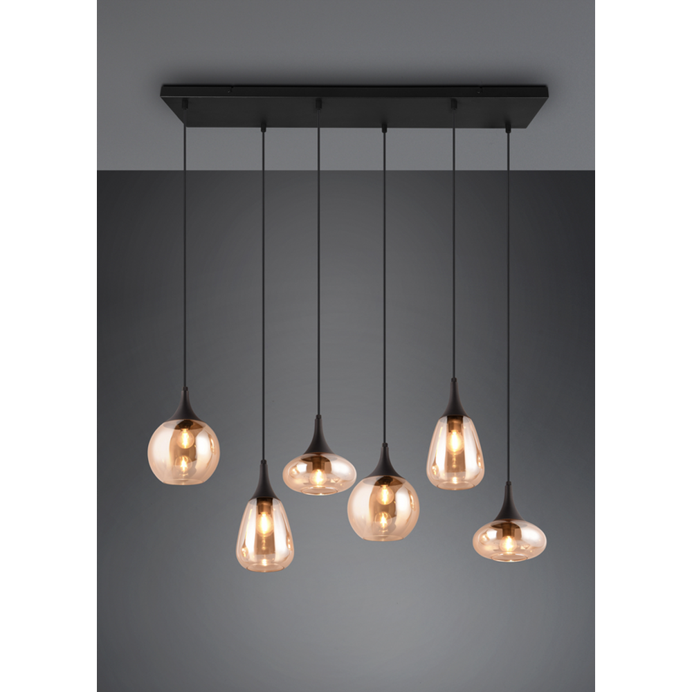 Trio Lightning Luster LUMINA 6 - Amber, 6 x E14 slika 3