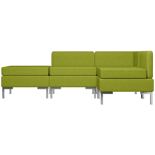 4-dijelni set sofa od tkanine zeleni slika 11