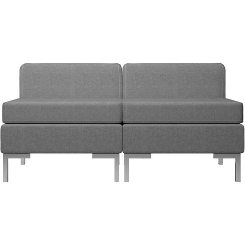 Modularne srednje sofe s jastucima 2 kom od tkanine tamnosive slika 3