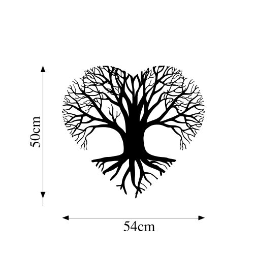 Wallity Metalna zidna dekoracija, Love Tree - 264 slika 6