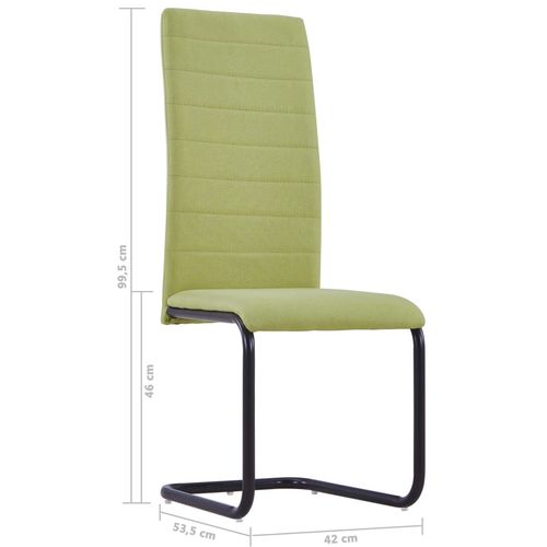 Konzolne blagovaonske stolice od tkanine 4 kom zelene slika 24