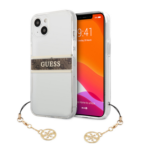 Maska Guess 4G Stripe Charm za iPhone 13 6.1 braon (GUHCP13MKB4GBR) slika 1