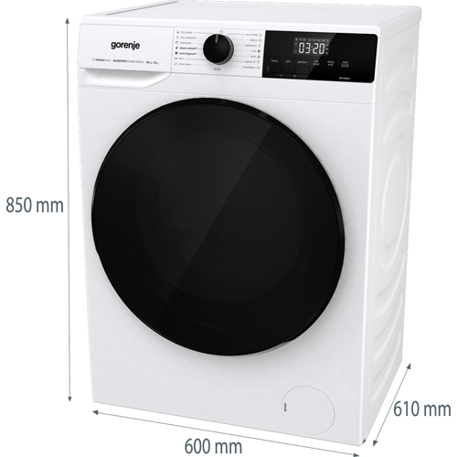 Gorenje WD2A164ADS Mašina za pranje i sušenje veša, 10kg/6kg, 1200 rpm, Inverter, SteamTech, Dubina 61 cm slika 2