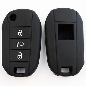 Silikonska Navlaka za Ključ Citroen Tip 9 - Crna (Tri Tipke)
