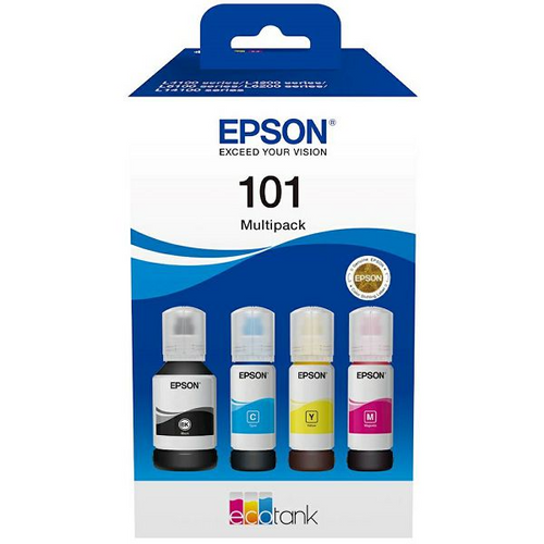 Tinta EPSON 101 EcoTank 4-colour Multipack, C13T03V64A slika 1