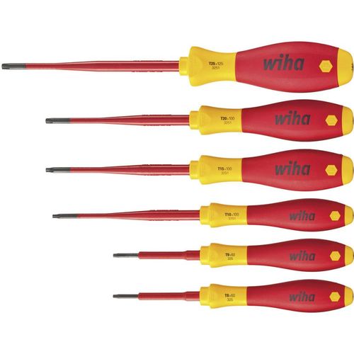 Set odvijača SoftFinish® električni slimFix 6 kom. TORX® otporan na oštećenja Wiha  vde komplet odvijača 6-dijelni TORX BO slika 1