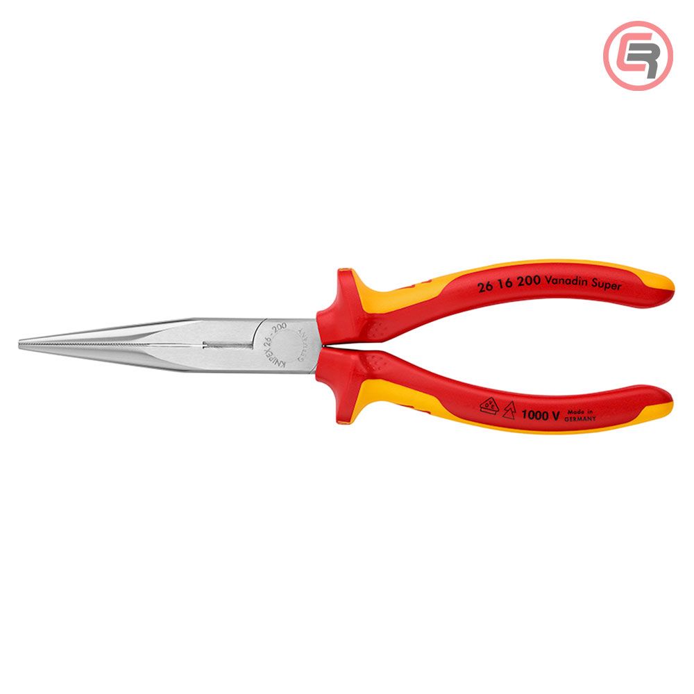 Knipex Kliješta Poluokrugla Špicasta Ravna 200mm 1000V – 26 16 200 slika 3