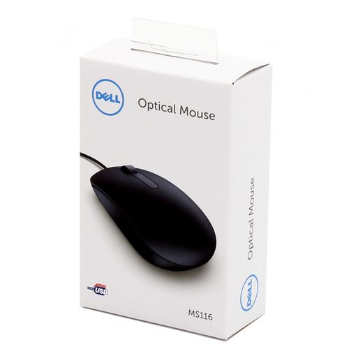 DELL MS116 USB Optical crni retail box miš slika 4