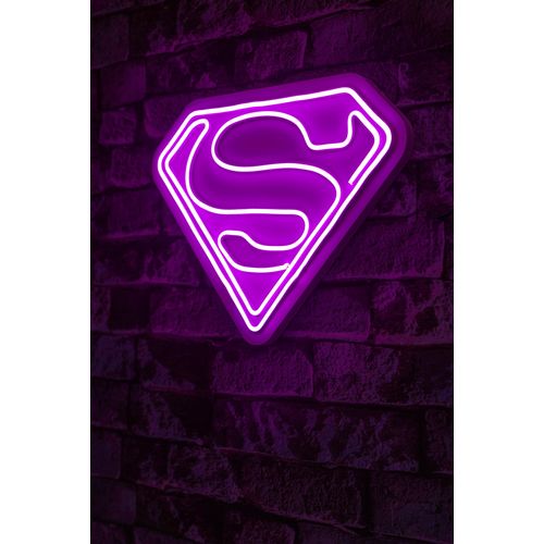 Wallity Ukrasna plastična LED rasvjeta, Superman - Pink slika 1