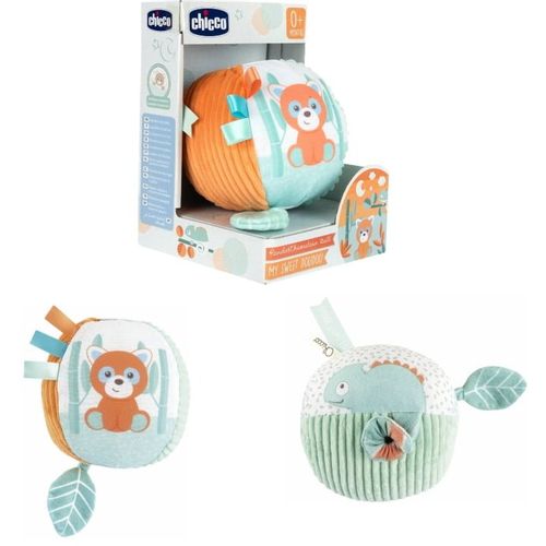 Chicco Plišana Mekana Lopta Panda I Kameleon, 0M+ slika 1