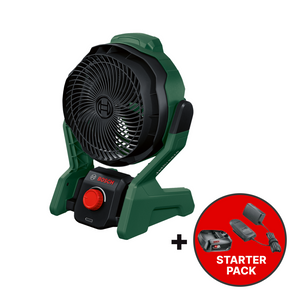 Bosch akumulatorski ventilator UniversalFan 18V-1000 - solo alat  + Starter Set 18V Alliance – baterija PBA 18V 2,5 Ah + punjač AL 18V-20 W