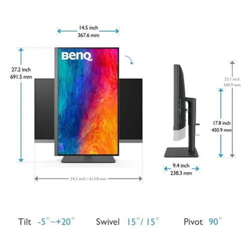 BENQ 27 inča PD2706U 4K UHD IPS LED Dizajnerski monitor slika 5