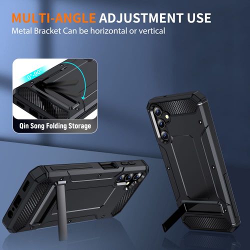 Techsuit – Hybrid Armor Kickstand zaštitna maska za Samsung Galaxy A14 4G / A14 5G – crna slika 4