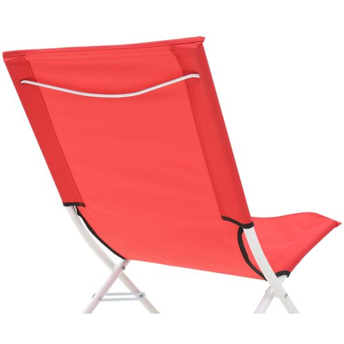 Sklopive stolice za plažu 2 kom crvene slika 6