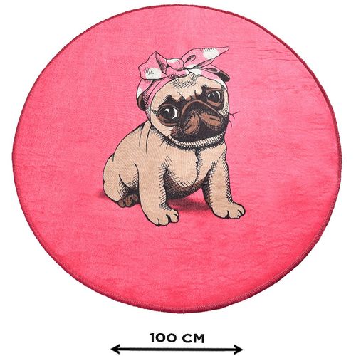 Colourful Cotton Prostirka kupaonska Pink Pug Djt (100 cm) slika 3