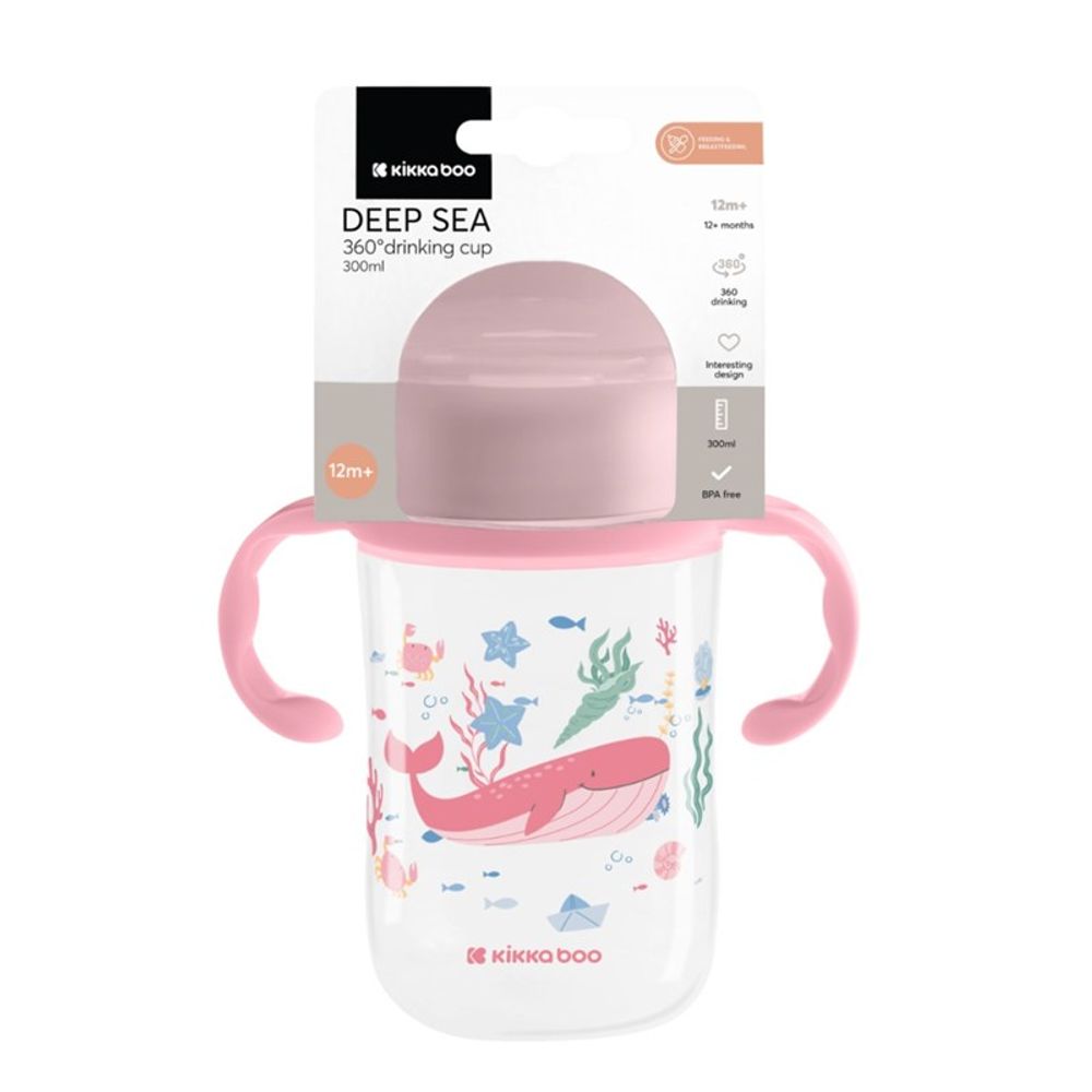 Kikka Boo Čaša za piće 360° Deep Sea 300ml, Pink slika 4