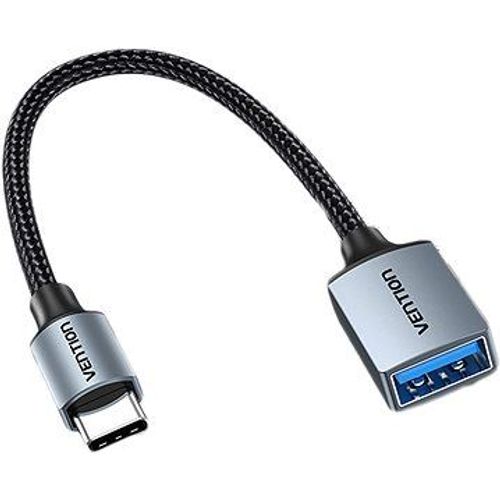 Vention USB 3.0 C Male to A Female OTG Cable 0.15M Gray Aluminum Alloy Type slika 1