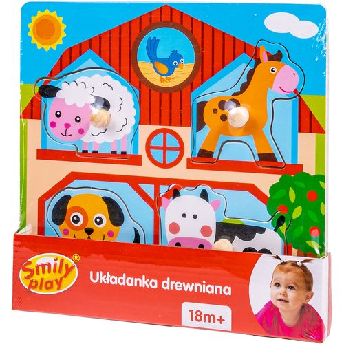 Drvene puzzle Smily Play Životinje Farma slika 2