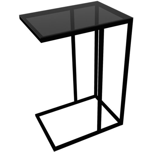 Alaska C - Smoked Glass Black Side Table slika 8