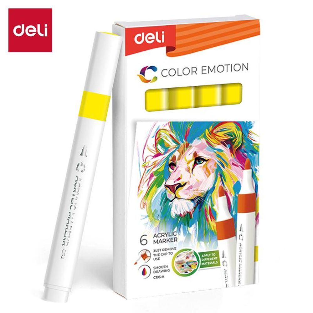 AKRILNI MARKER DELI ŽUTI COLOR EMOTION EC193A-Yellow 44 slika 1