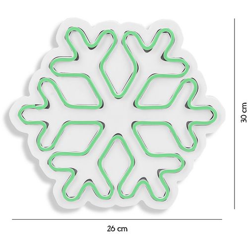 Wallity Ukrasna plastična LED rasvjeta, Snowflake - Green slika 8