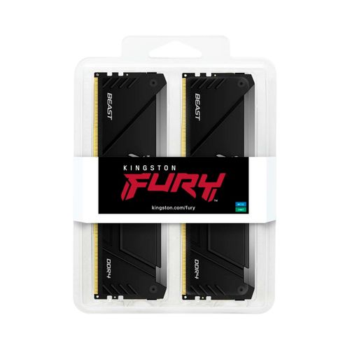 KINGSTON DIMM DDR4 64GB (2x32GB kit) 3200MT/s KF432C16BB2AK2/64 Fury Beast RGB slika 3