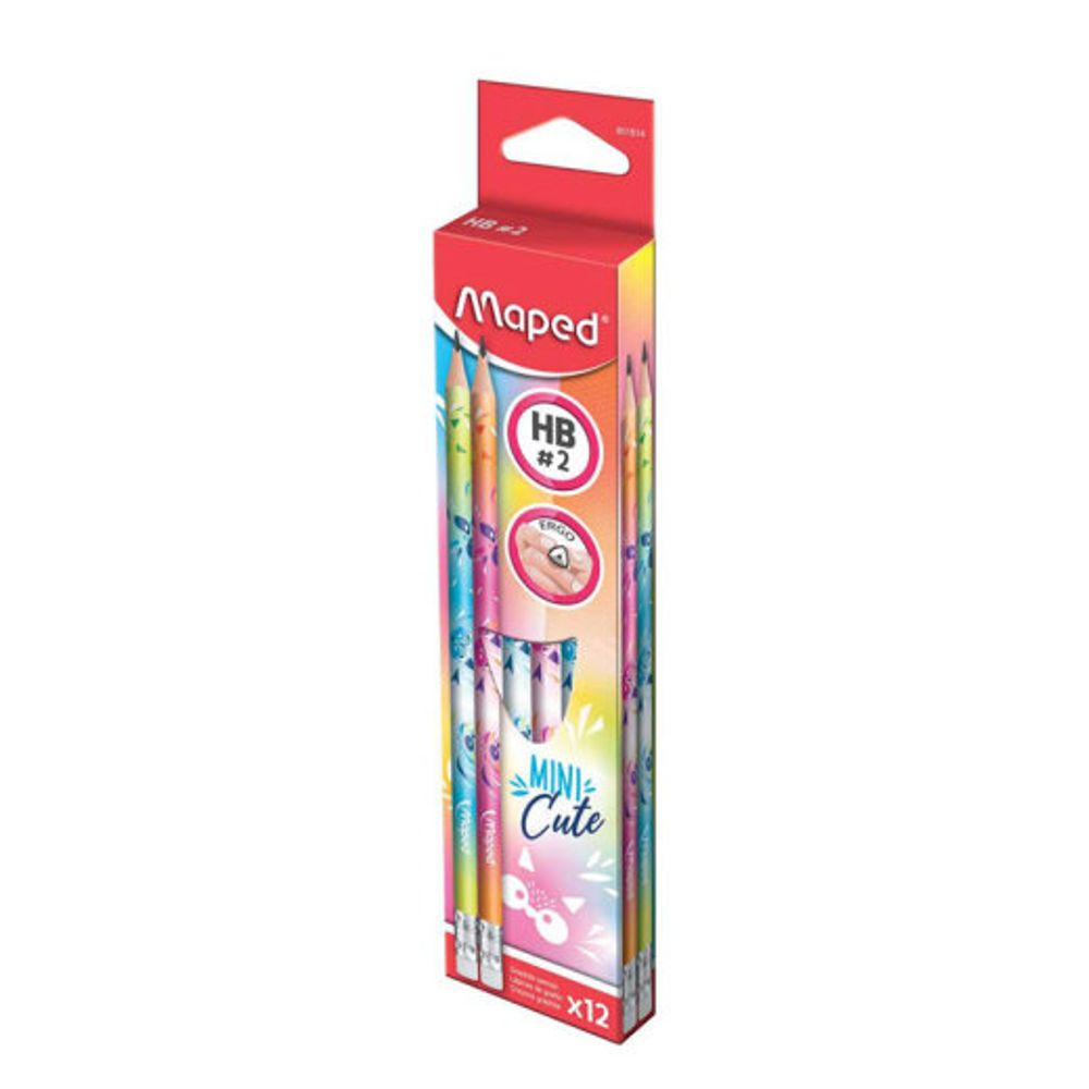 Maped Olovka grafitna 12/1 s gumicom MINI CUT slika 1
