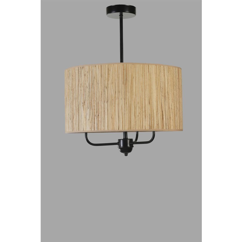 Bambu 010 Abajurlu 3 Lü Sarkıt Avize - Oak Black slika 4