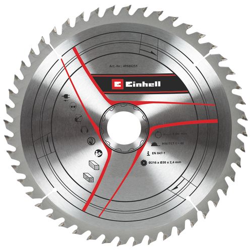 Einhell Pribor za stacionarne / preklopne testere TCT Rezni list 216x30x2,8 T48 slika 1