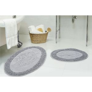 Set Pamučnih Kupatilskih Podmetača Cottonkt 000418 Sivi (2 Komada)